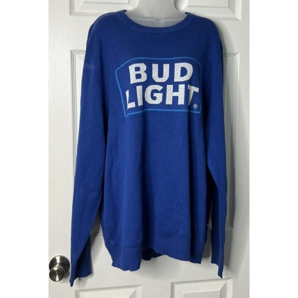 Bud Light Holiday Sweater - Blue, Size 3XL, NWOT